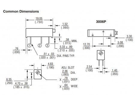 Bourns 3006P 10K 15 Turns Precision Trimmer Potentiometer Resistor Bourns 3006P 10K 15 Turns Precision Trimmer Potentiometer Resistor