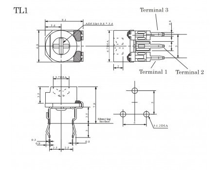 HDK 100K Cermet Trimmer Potentiometer Resistor Single Turn HDK 100K Cermet Trimmer Potentiometer Resistor Single Turn