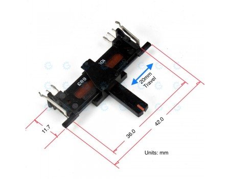 Panasonic Dual Slide Potentiometer 100KG x2 683 Open Frame Center Detent