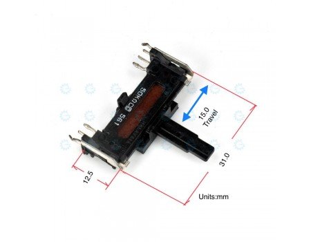 Panasonic Dual  Slide Potentiometer 50KC x2 561 Open Frame Center Detent