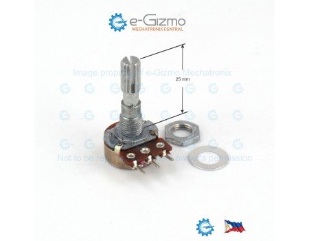 100KB d16mm Potentiometer 25mm Shaft