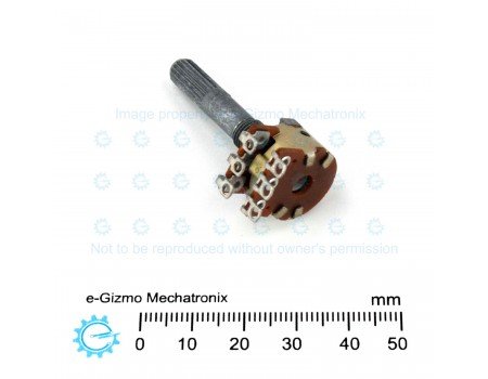 Alps 100KB x2 Dual/Stereo Potentiometer with Center Indent Alps 100KB x2 Dual/Stereo Potentiometer with Center Indent