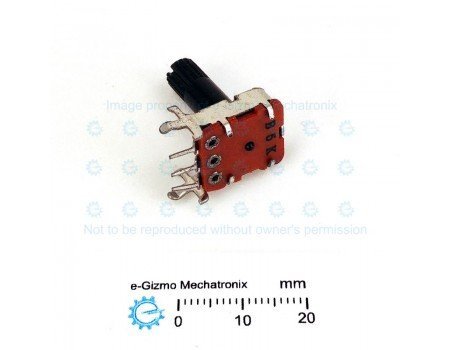 B5K Potentiometer PC Mount Side Facing B5K Potentiometer PC Mount Side Facing