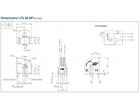 LTS25-NP 25A AC-DC Hall effect Current Sensor Transducer