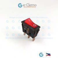 Rocker Seesaw Switch 16A 250VAC SPST with Neon Illumination Red