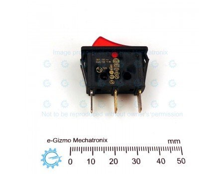 Rocker Seesaw Switch 16A 250VAC SPST with Neon Illumination Red Rocker Seesaw Switch 16A 250VAC SPST with Neon Illumination Red