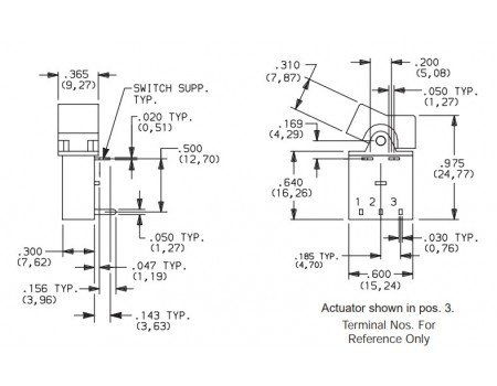 C&K JA01J12AQ SPDT Rocker Switch