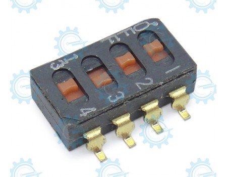 Dip Sw. smd 4 pole 8pins