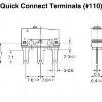Omron Micro Limit Switch SS-01GLP 125VAC 30VDC 0.1A SPDT Omron Micro Limit Switch SS-01GLP 125VAC 30VDC 0.1A SPDT