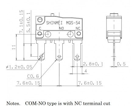 MQS-54AS-5MF-F Limit Switch SPST