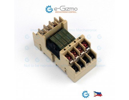 4-gang Industrial Relay in Compact Din Rail Mounting Socket [Surplus]