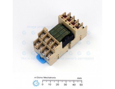 4-gang Industrial Relay in Compact Din Rail Mounting Socket [Surplus]