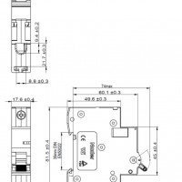 Nader1-pole Circuit Breaker 32A NDB2-63 Series