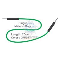 Male to Male Single Connecting Wire 20cm Green