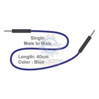 Male to Male Single Connecting Wire 40cm Blue