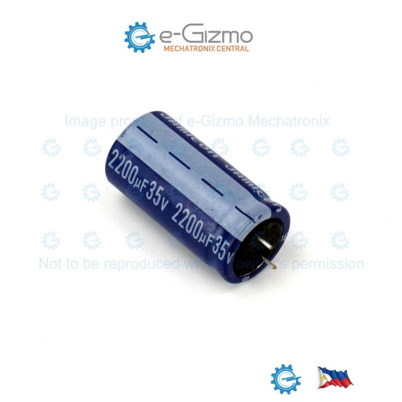 Nichicon FW Series 2200uF 35V Audio Electrolytic Capacitor – 16x25mm, Golden