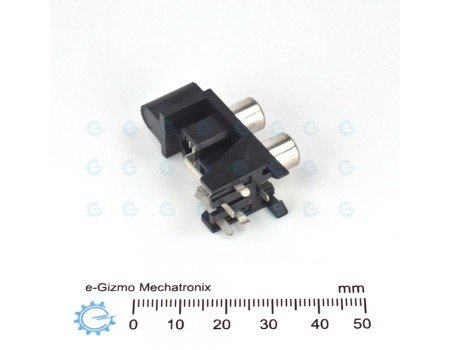 2 Pole Low Noise RCA Jack with Shorting Contacts PC Mount Vertical 2 Pole Low Noise RCA Jack with Shorting Contacts PC Mount Vertical