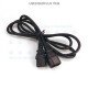 Heavy Duty AC Power Cord Extension C14 Male to C13 Female 10A 3CxAWG18 1.87M