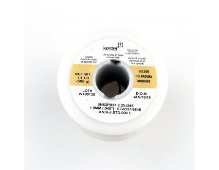 Kester Soldering Lead Wire 1.0mm Sn63Pb37 Flux245 Core 58 500g 92-6337-8846 Kester Soldering Lead Wire 1.0mm Sn63Pb37 Flux245 Core 58 500g 92-6337-8846