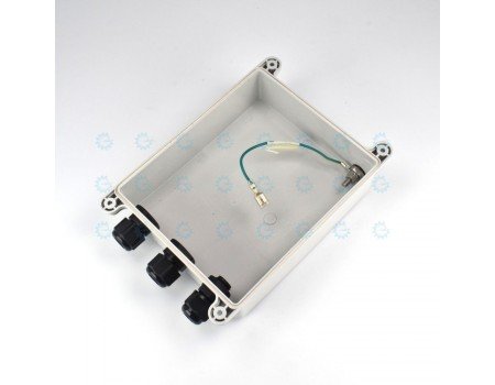 Weatherproof IP66 Polycarbonate Enclosure with Grounding and Cable Glands Weatherproof IP66 Polycarbonate Enclosure with Grounding and Cable Glands