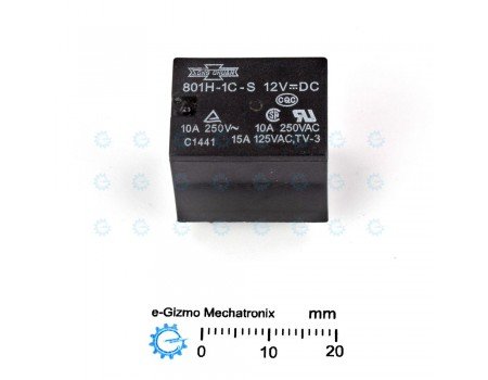 Song Chuan 12V 10A SPDT Relay UL CSA CQC Approved 801H-1C-S-12V Song Chuan 12V 10A SPDT Relay UL CSA CQC Approved 801H-1C-S-12V