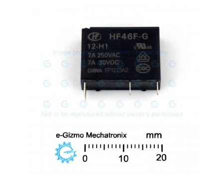 HF46F-G/12-H1 SPST 12V 7A Relay HF46F-G/12-H1 SPST 12V 7A Relay