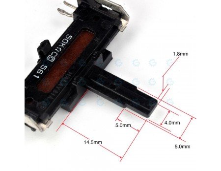Panasonic Dual Slide Potentiometer 50KC x2 561 Open Frame Center Detent Panasonic Dual Slide Potentiometer 50KC x2 561 Open Frame Center Detent