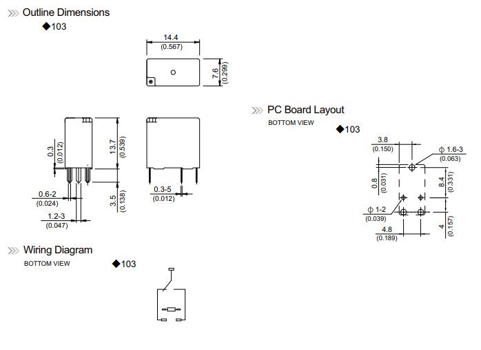 103-1CH-C-12VDC Relay